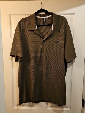 adidas Olive Polo with Subtle Logo